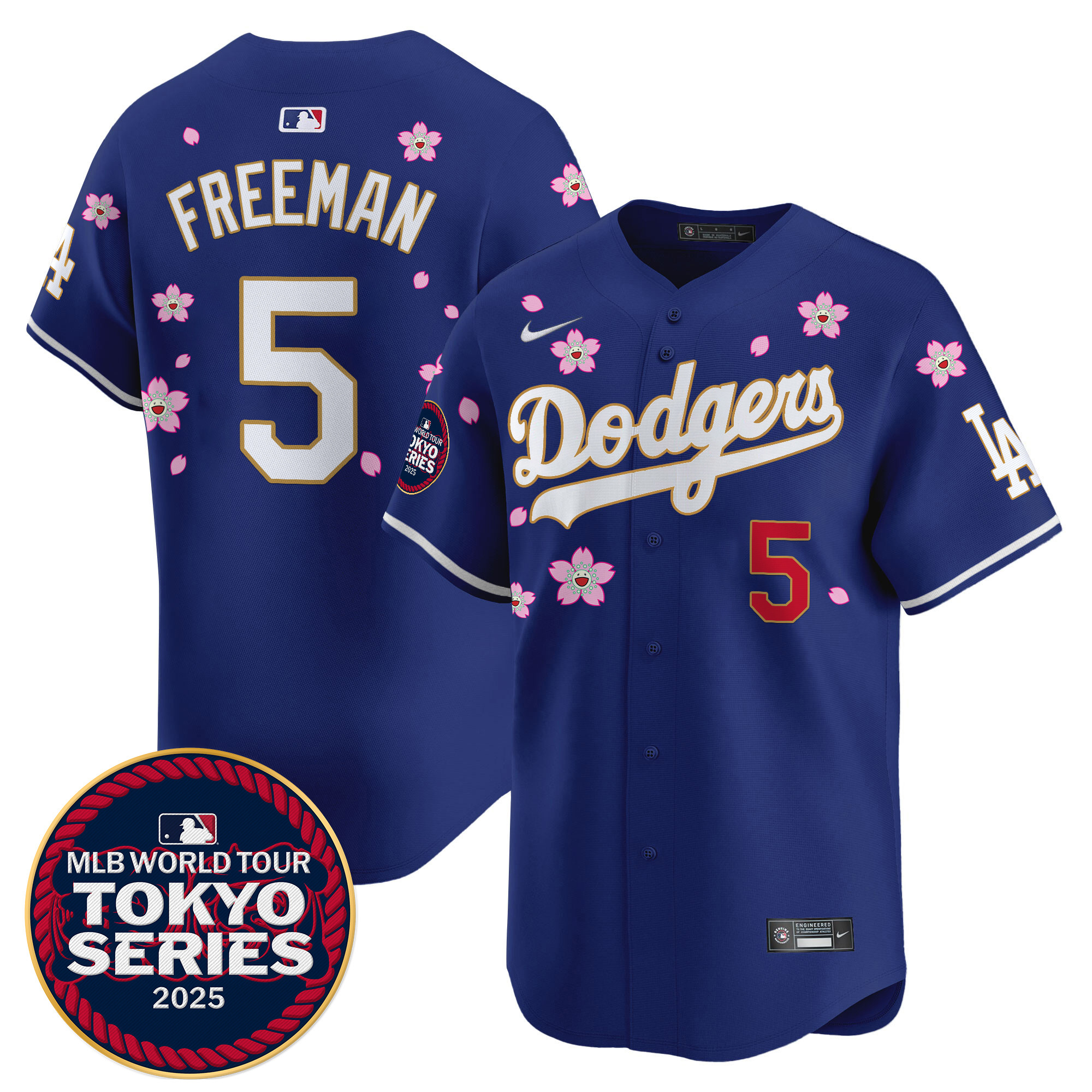 Men Los Angeles Dodgers #5 Freeman Tokyo Series blue Limited Stitched 2025 Jersey->los angeles dodgers->MLB Jersey